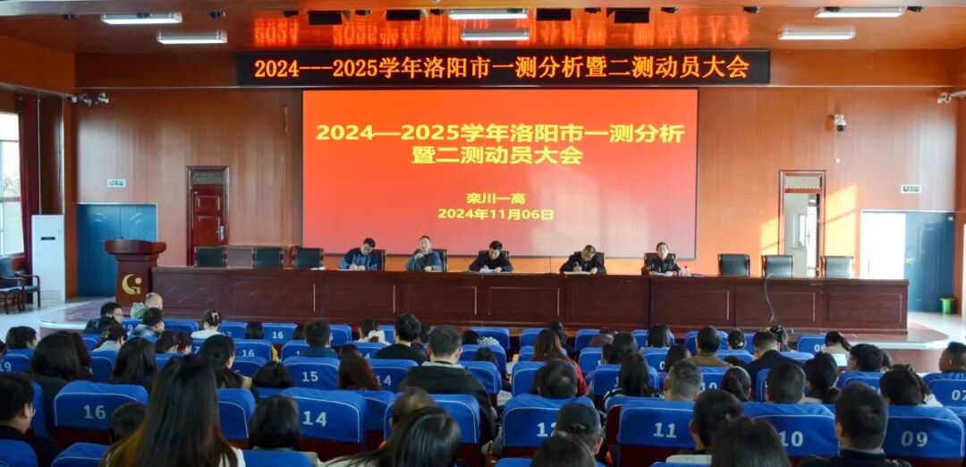 洛阳栾川一高校长_高三年级一测成绩分析_栾川一高洛阳市一测分析暨二测动员大会